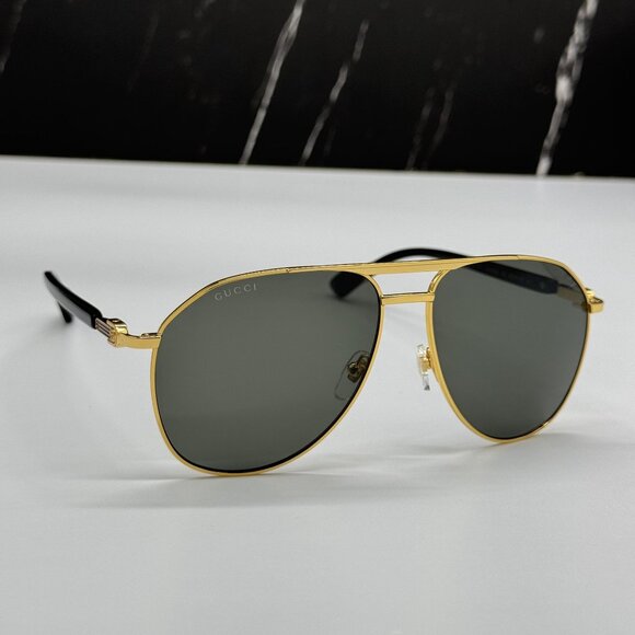 NEW GUCCI BLACK GOLD UNISEX SUNGLASSES GUCCI GG1220S 001 main image 5